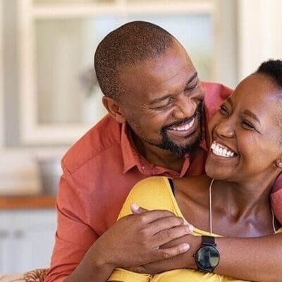 couple smiling at each other